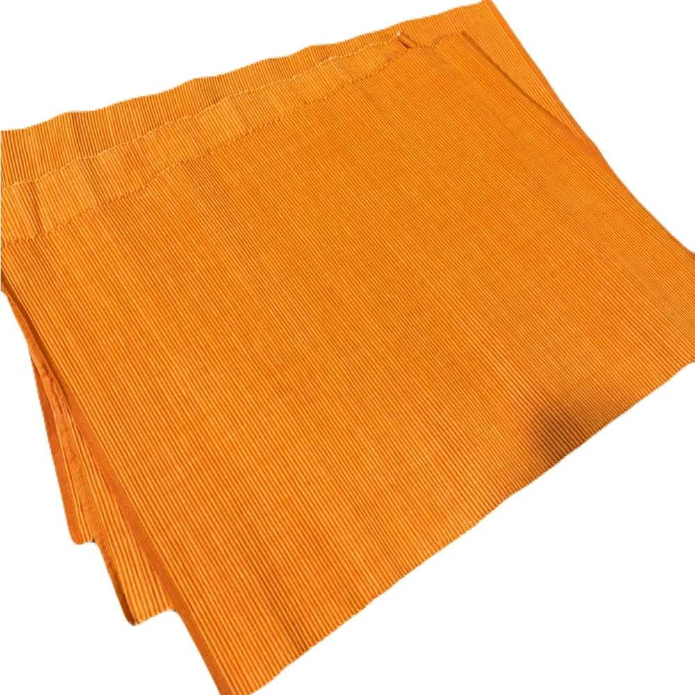 Crate&Barrel 100% Cotton Twilight Placemats (3) three in Orange/ Desert